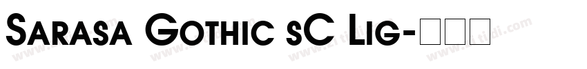 Sarasa Gothic sC Lig字体转换